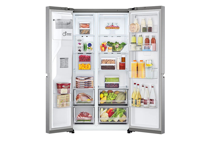 LG Inverter Fridge Side by Side 674L Silver (257SLRW-J) Ice Maker & Water dispenser
