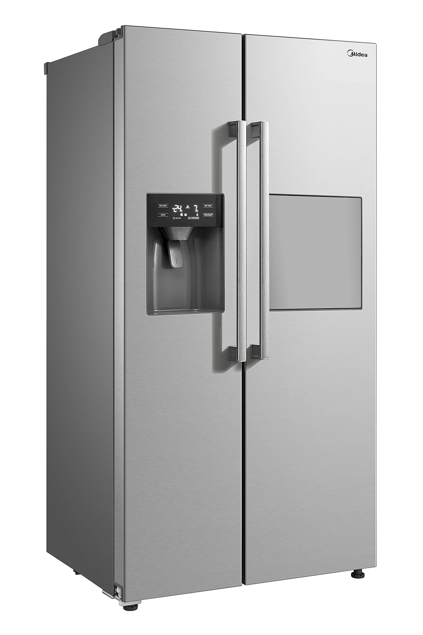 Midea Fridge Side by Side 490L Stainless Steel (MDRS678FGF02) with Water Dispenser