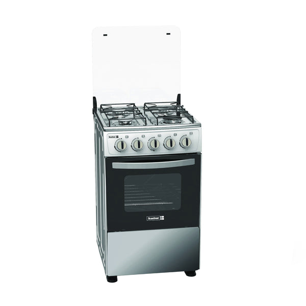 Scanfrost Gas Cooker 50x50Cm Grey 4Gas Burners with Gas Oven (SFC5401S)