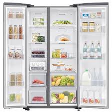 Samsung Inverter Fridge Side By Side 647L Grey (RS62R5001M9/GH)