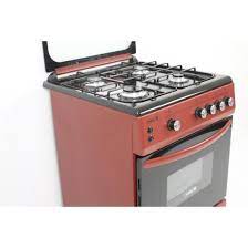 Scanfrost Gas Cooker 60x60Cm Burgundy 4Gas Burners with Gas Oven Grill (CK6400R)