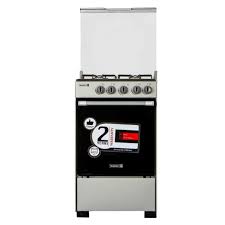 Scanfrost Gas Cooker 50x50Cm Grey 3Gas Burners 1 Electrical with Gas Oven Grill (SFC5312S)