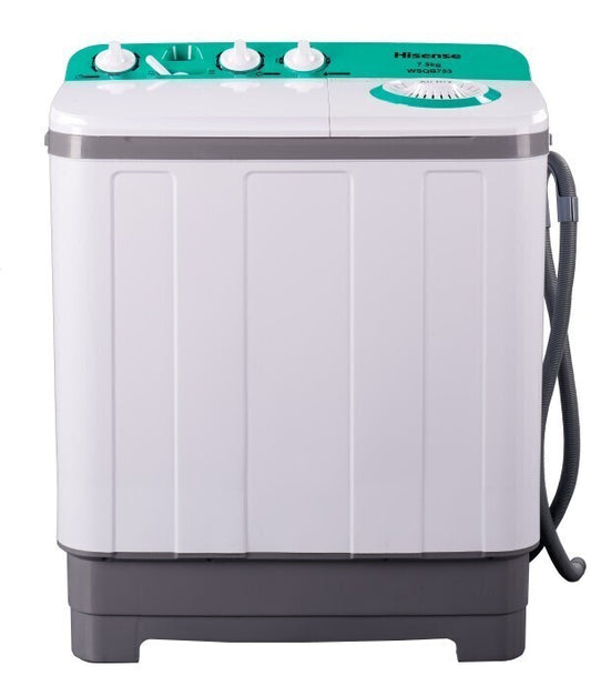 Hisense Twin Tub Washing Machine 7.5Kg White (WSQB753)