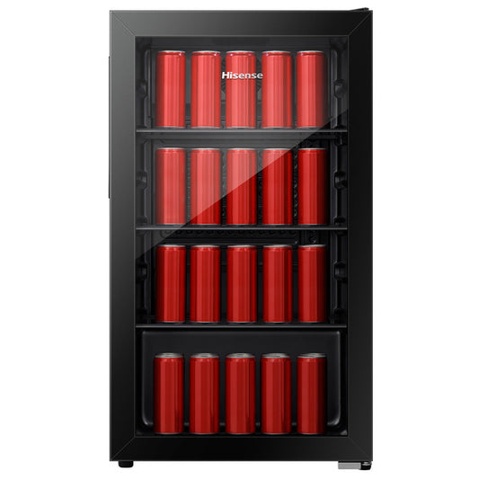 Hisense Beverage Cooler 91L Black Glass door (94CJ)