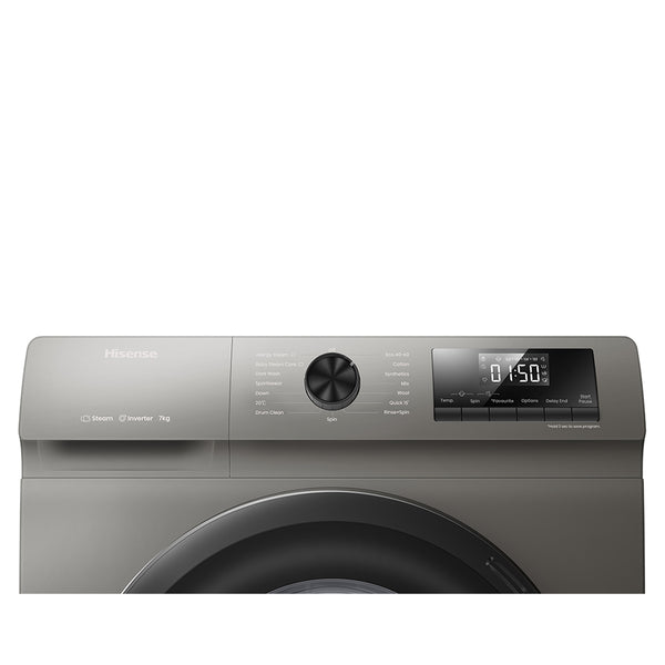 Hisense Front Load Washing Machine 7Kg Silver (7012WFQP)