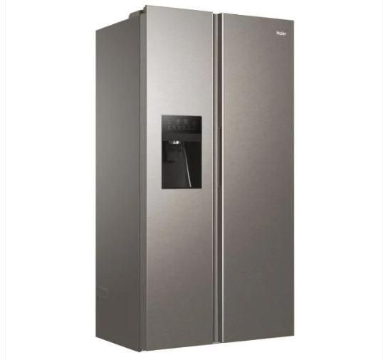 Haier Thermocool Inverter Fridge Side By Side with Water & Ice dispenser 515L Silver (HSR3918FIMP(UK))