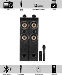 F&D Audio Tower Speaker with Karaoke Mic T-70X