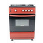 Scanfrost Gas Cooker 60x60Cm Burgundy 4Gas Burners with Gas Oven Grill (CK6400R)