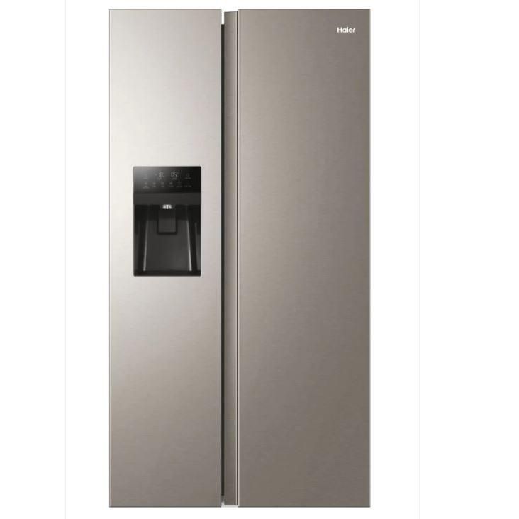 Haier Thermocool Inverter Fridge Side By Side with Water & Ice dispenser 515L Silver (HSR3918FIMP(UK))