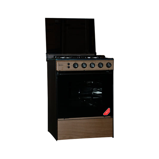 Midea Gas Cooker 60x60cm 4Gas wooden Body (6060-4G057-WD)